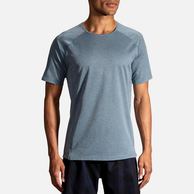 Brooks Ghost Short Sleeve Running Shirt - Men's - Blue (75168-BEGN)